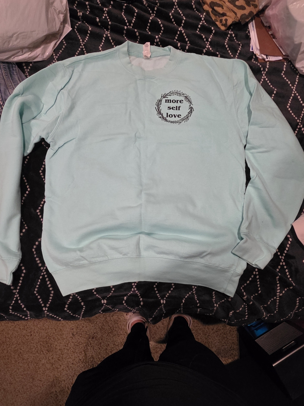 Modern Mom Designs -  Mint Green Crewneck Sweatshirt